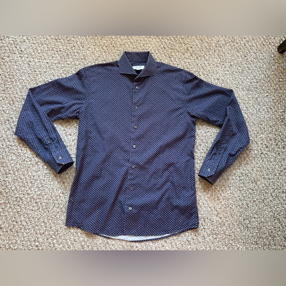Eton Floral Slim Dress Shirt 100% Cotton